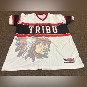 Tribu Pelligro Sports XL Soccer hockey Jersey Graphic Mens Tee Indian State Farm